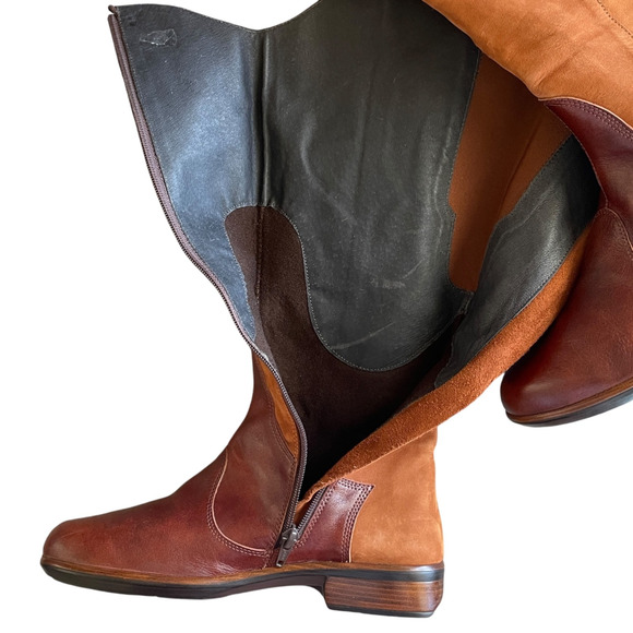 NAOT Shamal Women's Size 38/7.5-8 Brown Leather Tall Riding Side Zip Boots NEW - Picture 7 of 13
